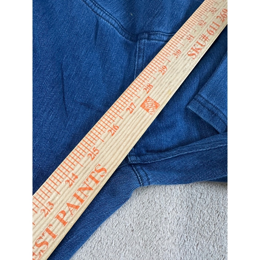 Halara Flex Denim High Waisted Crossover Leggings Womens XS Blue 7/8‎ Length NEW - Picture 8 of 13